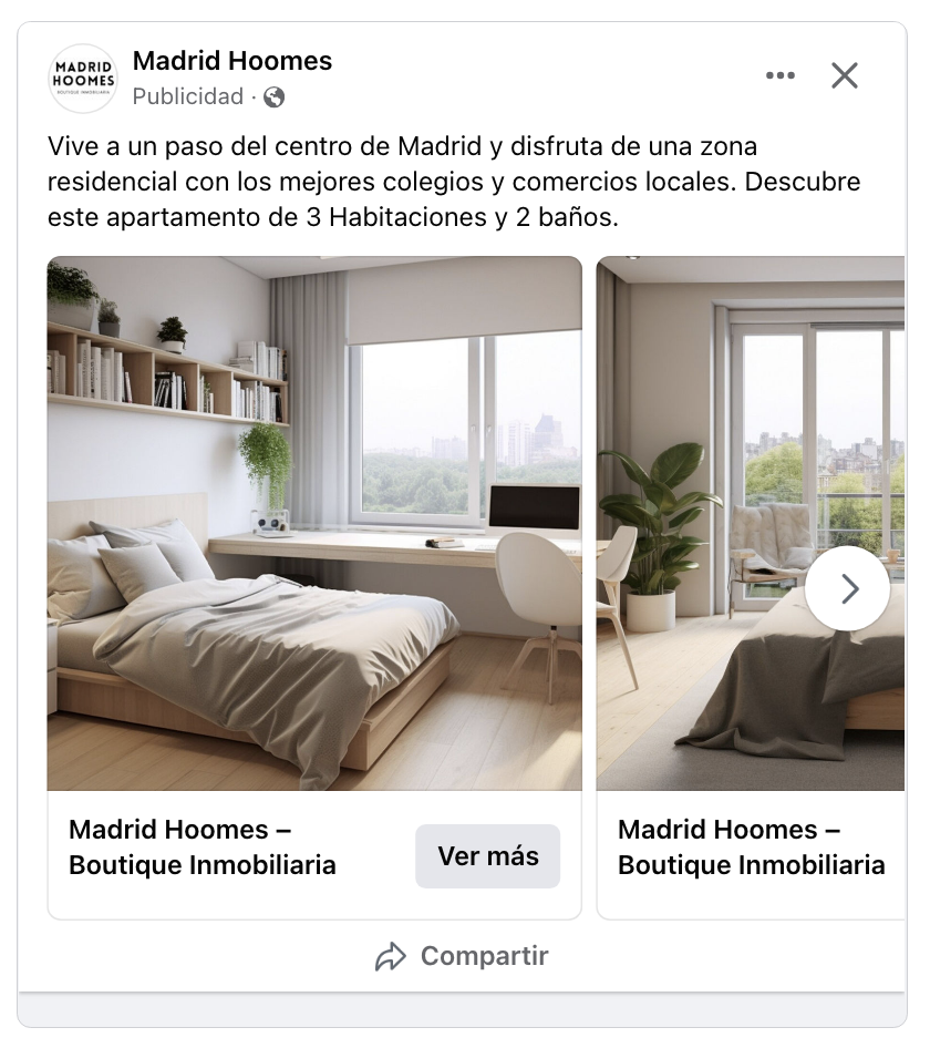 anuncios en facebook e instagram para vender una casa
